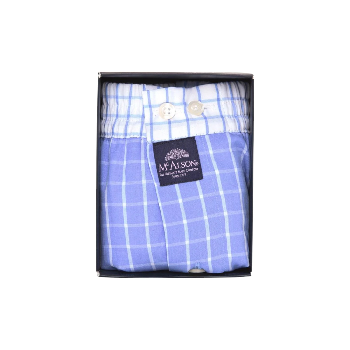 McAlson | M 0222 blauw-wit ruit