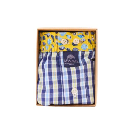 McAlson | M5316 navy/geel ruit